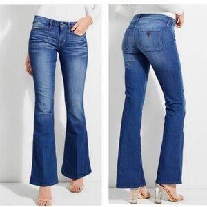 Guess Charlotte Flare Slim Fit Mid Rise Size 27